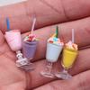 Children's Dollhouse Ice Cream Cup Simulation Cream Dessert Model Kitchen Food Decoration and Handmade Toy Set (4-piece Set)