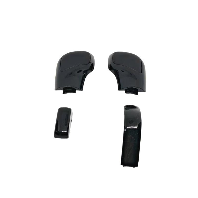 1PCS black baking paint with leather shift handle gear side cover DSG logo for VW Golf 6 7 R GTI Passat B7 B8 CC R20 Jetta MK6 G