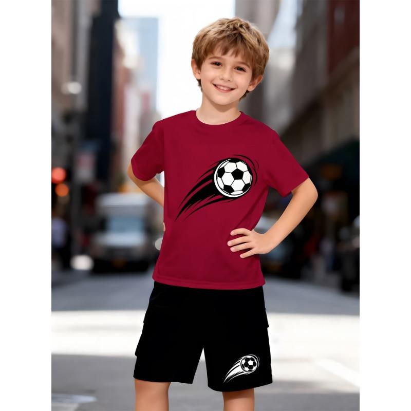 Summer 2025 Bestseller Youthful and Energetic Street Casual Fashion 3D Letter Pattern Printed Comfortable Children's Set