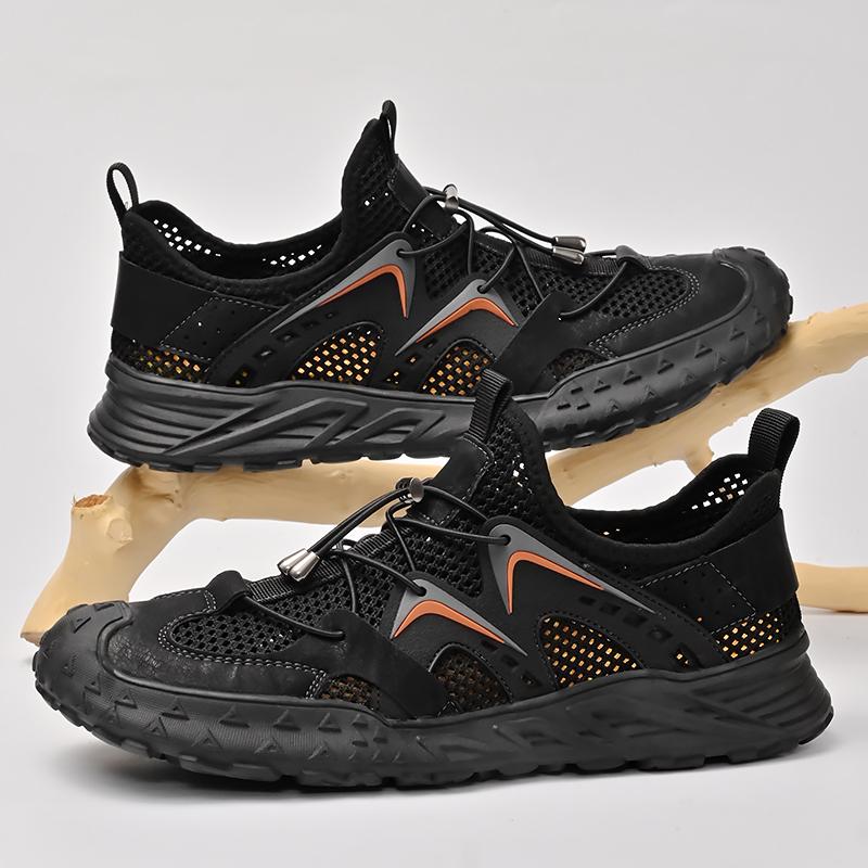 Fashion Breathable Sneakers Hollow Out Footwear New Design Running Shoes for Men Breathable Sports Shoes Light Weight Male Summer Flats