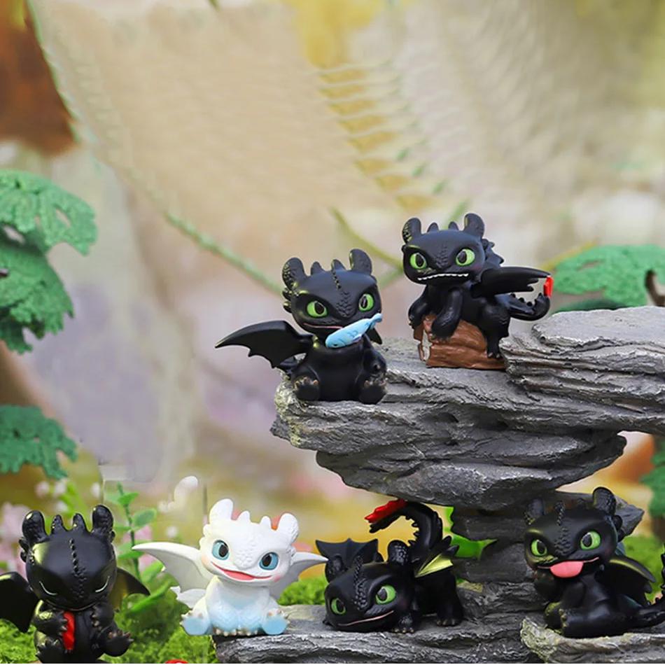 How to Train Your Dragon 6PCS Set - Toothless Action Figures 5.5cm PVC Model - Anime Desktop Ornaments Holiday Gift In Stock