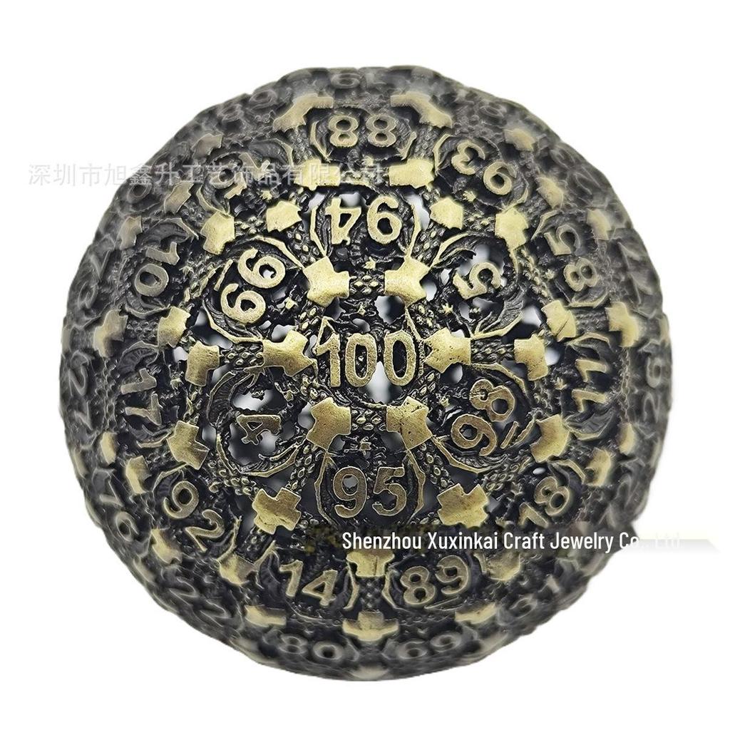 100-Sided Hollow Metal Dice for TRPGs: D100/D20 for Dungeons & Dragons, COC, and Board Games