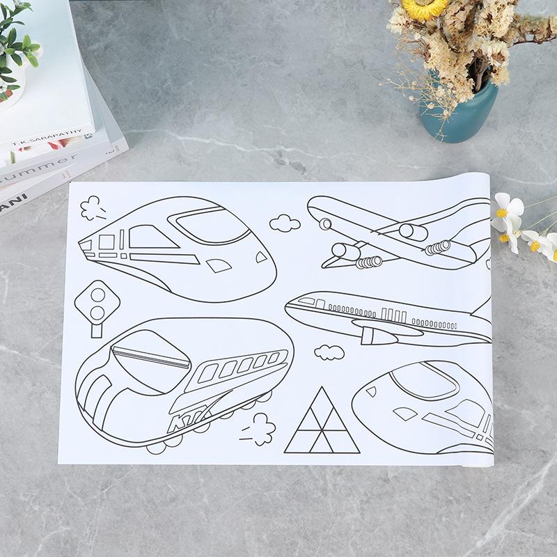 Kreativní velký ručně malovaný omalovánkový svitek pro děti: Zesílený papír na kreslení graffiti pro ranou výchovu