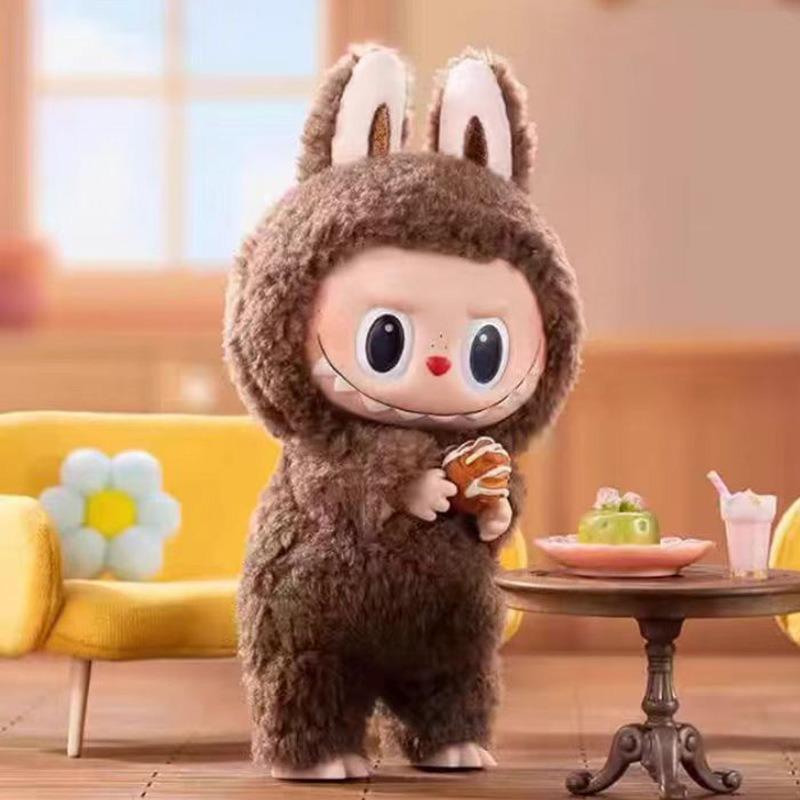 2025 New Cute Cartoon Key Rings PP Cotton Filling Macaroon Figure Plush Toy Soft Vinyl Head Plush Doll Pendant for School Bags Handbags Travel bags