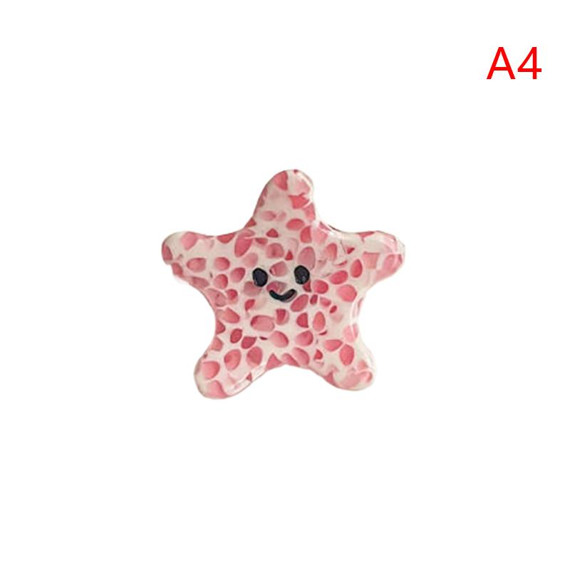 

Маленькие нежные милые океанские трубочки из ацетата, заколки для волос с мультяшным китом, морским коньком, крабом, морской звездой, заколка для волос с боковой челкой для девочек