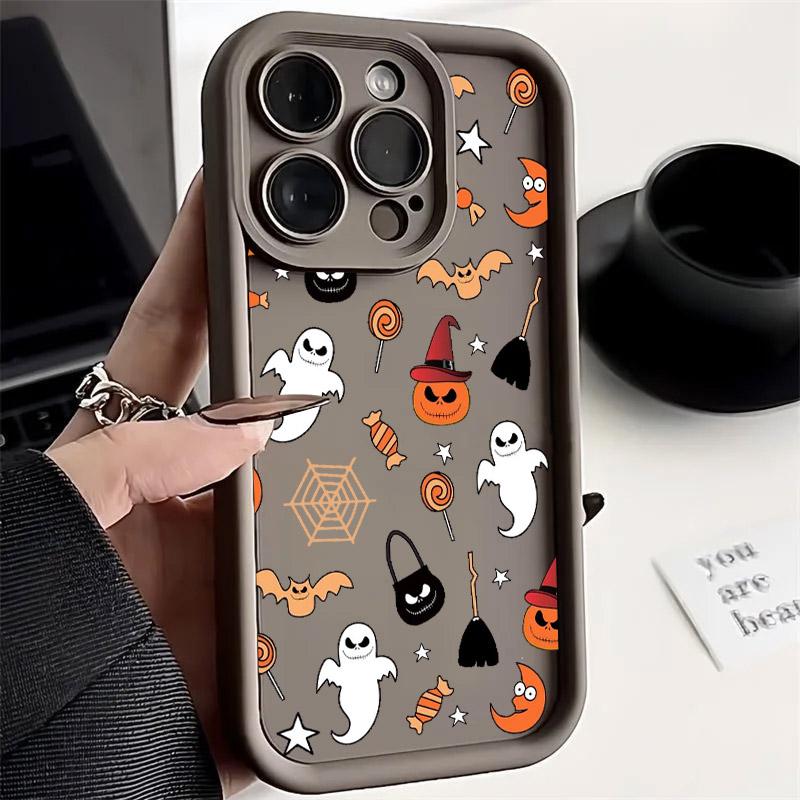 Halloween Happy Ghost Soft Silicone Case For Samsung Galaxy S21 S22 S23 S24 FE Plus S25 Ultra A15 A35 A54 A55 Soft Cover