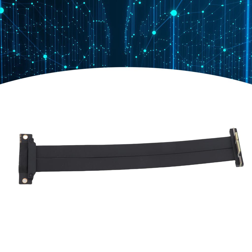 PCIE 4.0 X1 Extension Cable Dual 90 Degree Right Angle GPU Riser Cable for WiFi Card Sound Card