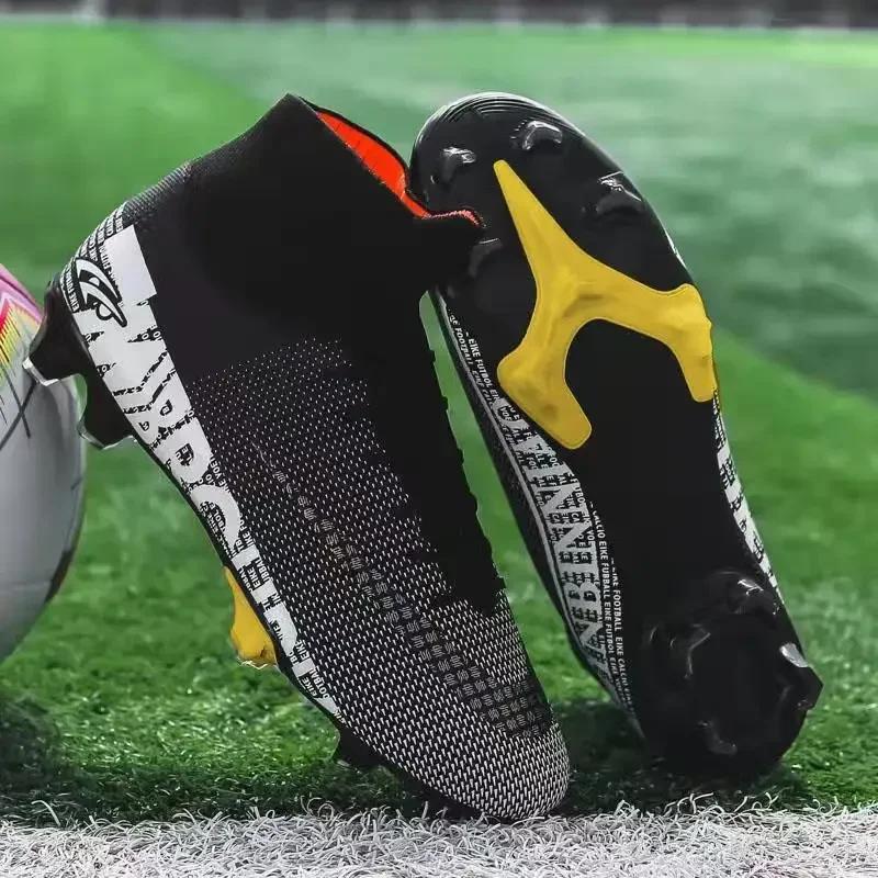 Men Soccer Shoes TF/FG High/Low Ankle Football Boots Male Outdoor Non-slip Grass Multicolor Training Match Sneakers Size 35-45