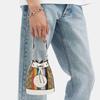 COACH Dempsey Canvas Leather Bucket Bag , Shoulder Bag , Crossbody Bag , Handbag Mini Women's Brown White (Unisex) Handbags CJ661 SVOT8