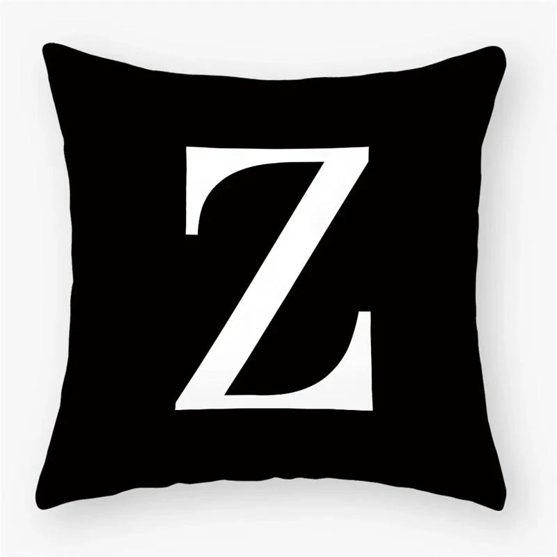 White Letter Cushion Cover X Polyester Pillowcase Sofa Cushions Decorative Throw Pillows Cover Home Decoration Pillowcover