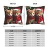 Pillow Cover Christmas Kittens (2)  Cute Funny Pillow Case For Sofa Couch Bed Living Room Pillowcases