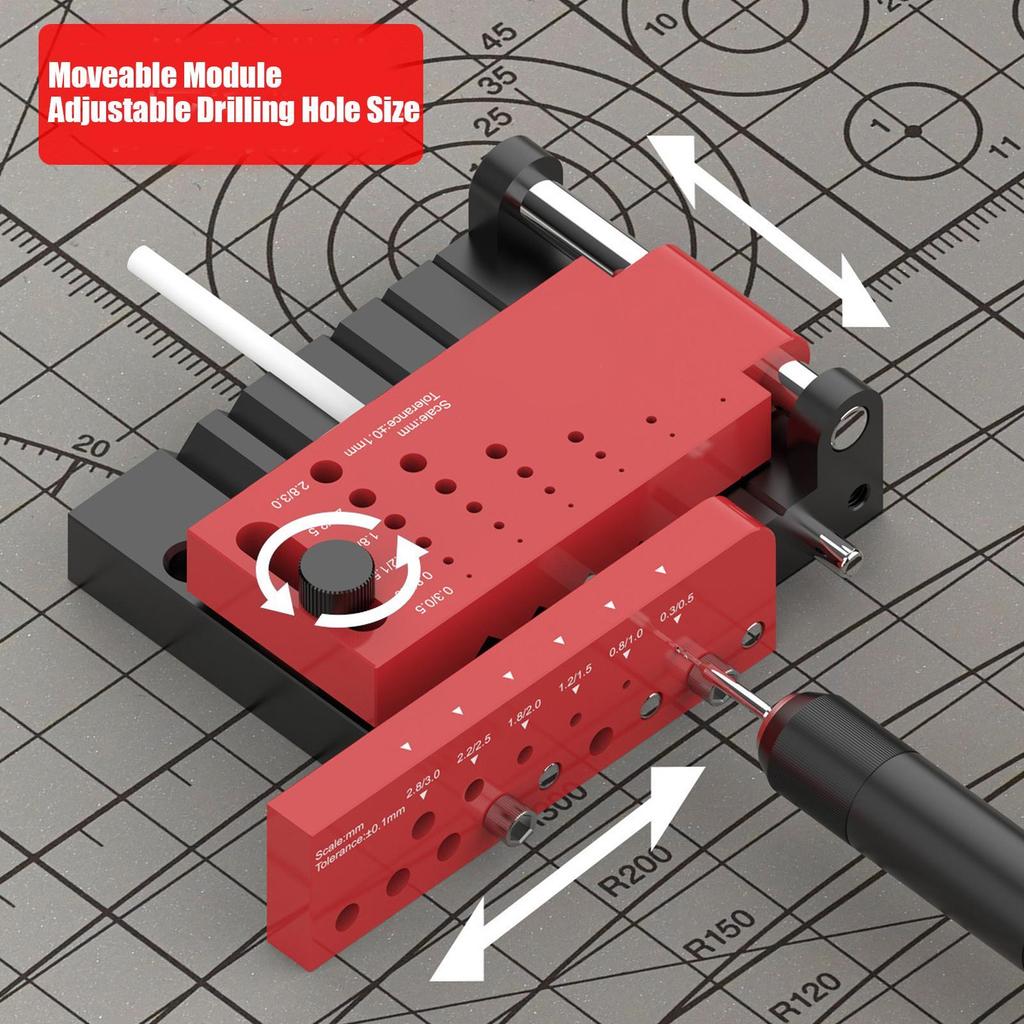 Portable Drill Guide Woodworking Guide Hole Locator Jig Hole Locator For Cabinet Woodworking Drawer Bench Positioning Punching