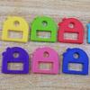 8pcs Colorful Plastic Key Covers Set for Easy Identification with Round and Semi Round Shapes in Vibrant Colors