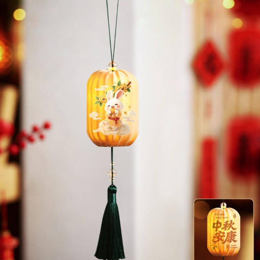 Luminous Mid-Autumn Festival Lantern Ancient Style New Chinese Tassel Lantern Outdoor Indoor Use