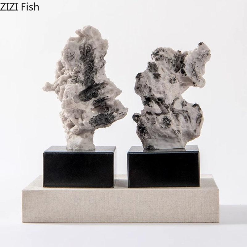 Taihu Stone Rockery Landscape Sculpture Desk Decoration Ornaments  Creative Coral Statue Room Aesthetics Decor Modern Crafts