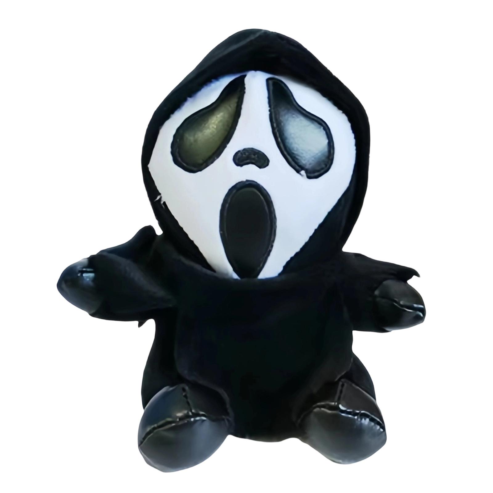 

Plush Stuffed Toy Soft Plush Doll with Hooded Cloak and Mask Sitting Design Ideal for Home Decoration and Collectible Plush Figure One Size