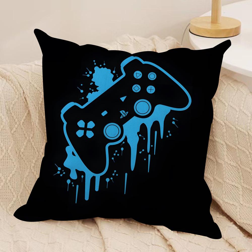 Game Handle Cushion Cover Soft Plush Fabric DoubleSided Printed Sofa Cushion Cover for All Seasons Home Decor Gift