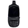 Bally Mythos Palladium Tone Metal Accessories Recycled Cowhide Chest Bag Crossbody Bag Men Bags Black Red 6308465