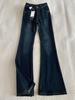 Women's American Style High-Waisted Slim Fit Stretch Micro-Flare Jeans for Autumn/Winter - Simple, Versatile, Trendy Long Pants