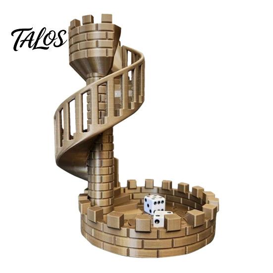 Gaming Convention Accessory Dice Tower Castle Rolling with Tray Role Playing Game Retro Compact DND And for RPG Tabletop Games Enhance