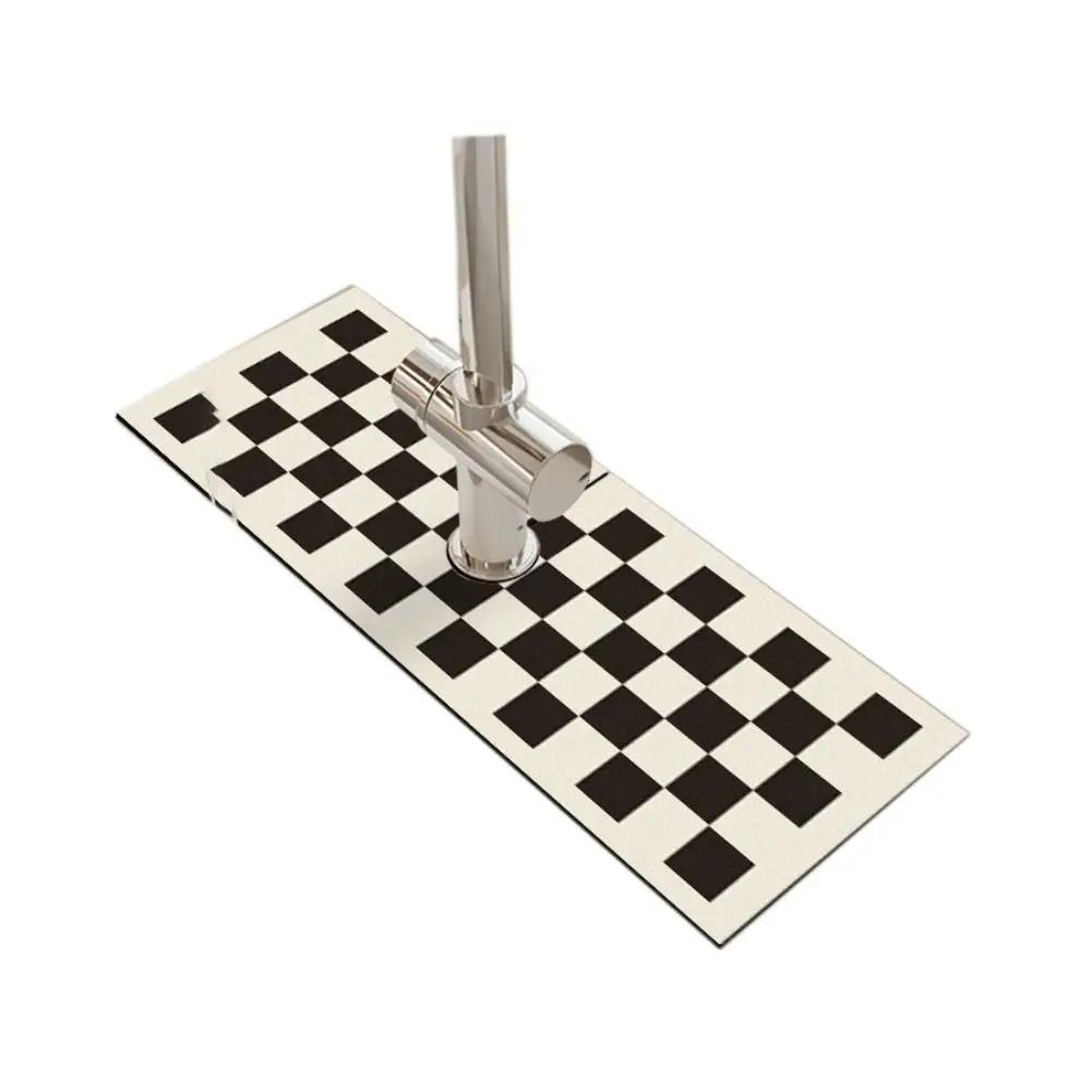 Non slip Household for Bathroom Kitchen Countertop Protection Mat Absorbent Pad Faucet Drain Pad Faucet Mat Sink Splash Guard