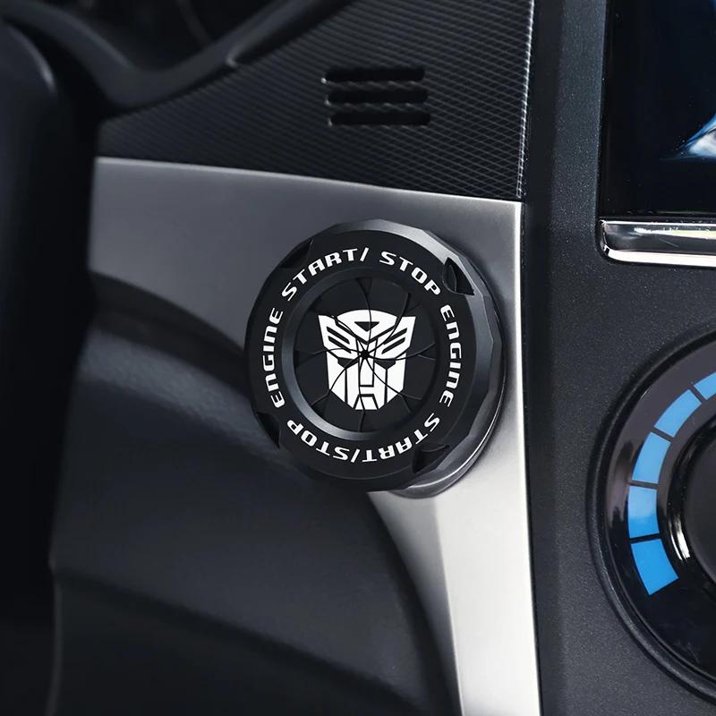 Kryt tlačítka start/stop jedním klíčem do auta Samolepka na výzdobu interiéru auta Ochranný kryt spínače zapalování motoru Startovací kroužek motocyklu