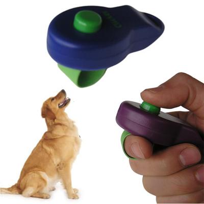Avec dragonne Clicker d'entraînement pour chien Portable en plastique Outil d'entraînement comportemental pour chien Facile à utiliser Clicker d'obéissance pour animaux de compagnie Bouton