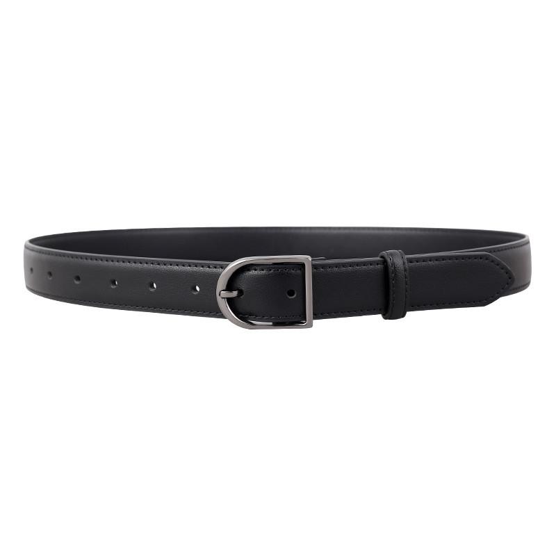 Genuine Leather Womens Belt With Metal Pin Buckle For Casual Or Office Wear