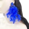 Hypoallergenically Feather Crystal Earrings Lightweight Alloy Long Drop Jewelry Ear Accessories for Women Gift