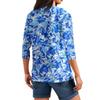 Women's T Shirt Tee Print Button 3/4 Sleeve Tunic Daily Weekend Fashion Basic V- Neck Regular Top