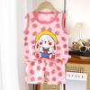 Children's Cotton Pullover Sets - Summer Boys' And Girls' Sleeveless T-shirts And Shorts Sets
