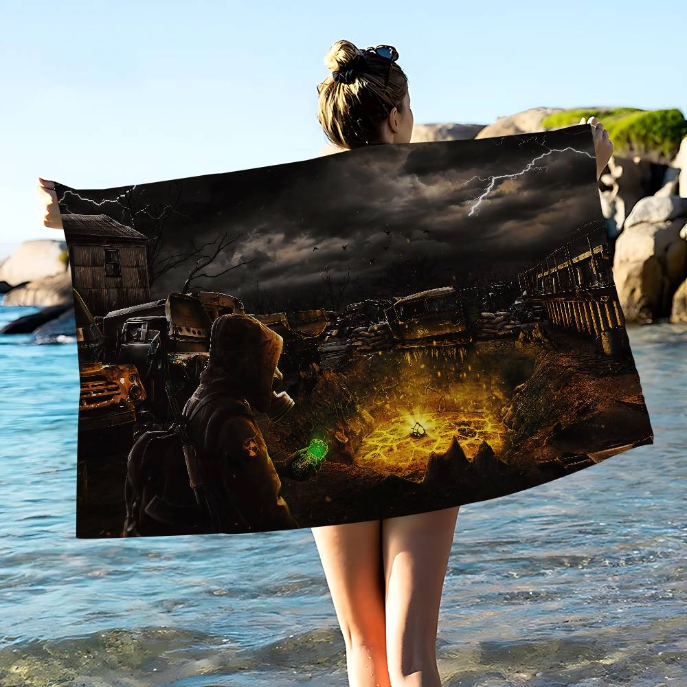 

S-Stalker Game Anime Microfiber Blanket Quick Drying Beach Towels Oversized Printing Super Absorbent Pool Towel Blanket W40*H60(CM)