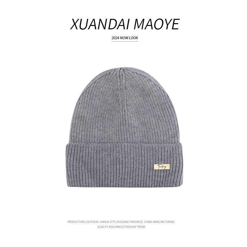 Knitted Hat for Women In Autumn and Winter Warm Plus Velvet Thick Korean Style Wool Hat Fashionable Ear Protection Hat Casual Travel Cold Hat