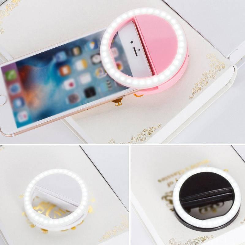 Phone Selfie Ring Light With Usb Rechargeable Power For Makeup And Video Recording