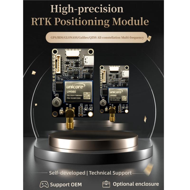 UM980 RTK GNSS Module Multi-Band GPS/BDS/GLONASS/Galileo for Drones Surveying High Accuracy Base Rover Replacement for ZED-F9P