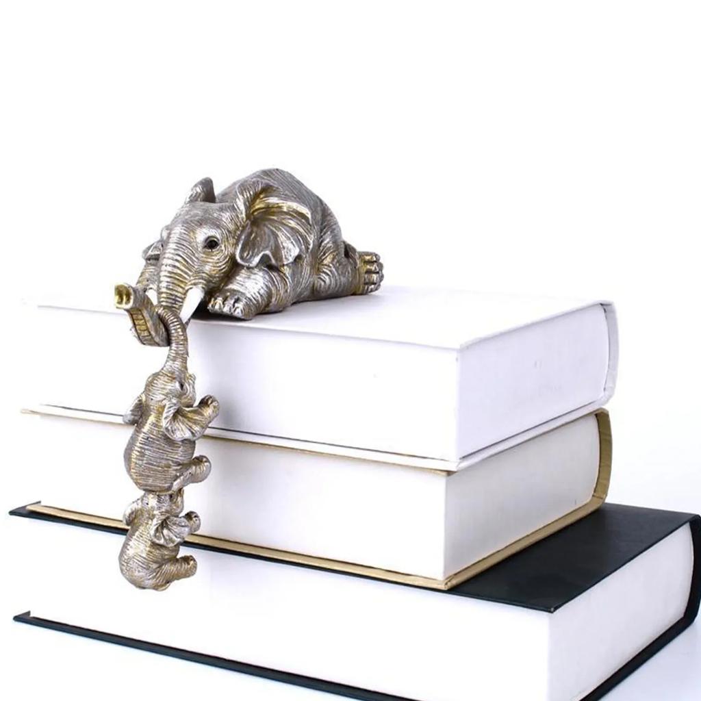 New 3pcs/Set Elephant Mother Hanging 2-Babies Figurine Resin Craft Home Decoration Ornaments Figurines Miniatures Crafts Gifts