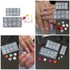 2PCS Silicone Nail Art Moulds Flower Nail Art Template Moulds Silicone Texture for Beauticians and Nail Art Learners