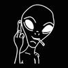 Car Funny Alien Personality Decor Sticker 11X7.6CM Car Sticker Vinyl Decal Car Windows Decor Black /WHITE/LASER