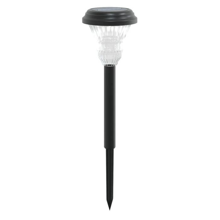 VidaXL Lampes solaires d'allées et piquets de sol 12 pcs blanc, éclairage solaire d'allée, lampe solaire de jardin, 4008192