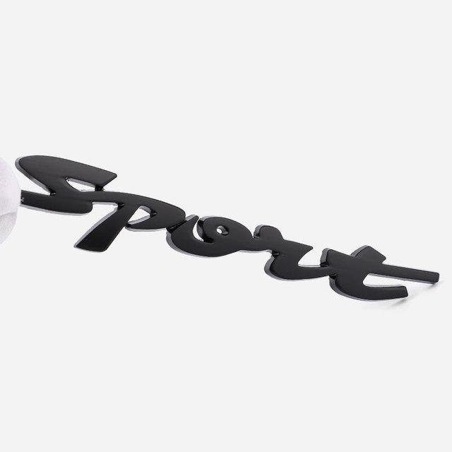 Auto Metal SPORT Premium Car Side Fender Rear Trunk Emblem Badge Decal Car Sticker 3D