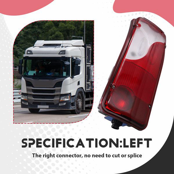 Red Left-Side ABS Truck Taillight 1756754 (1 pc)