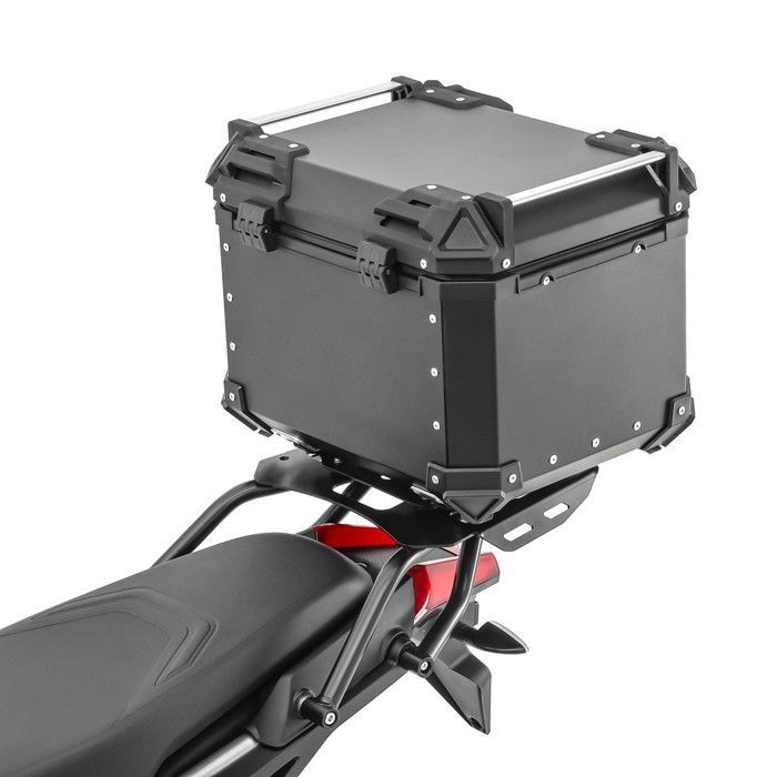 Set Top Case + Support - Aprilia Tuareg 660 22-25 - Aluminium robuste - 45 litres - Fixation rapide