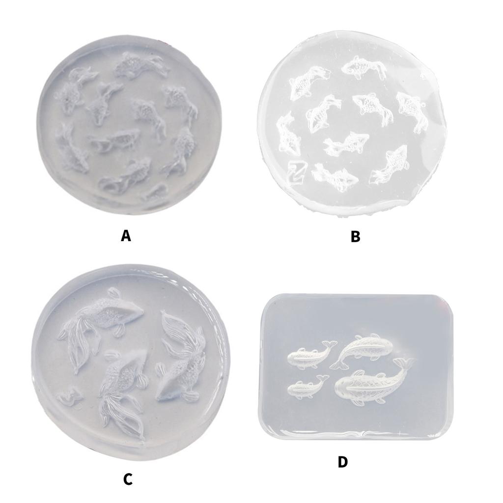 Multipurpose Sturdy Silicone Mould to Craft Goldfish Candle Holders Easy Demolding Portable for Artistics Home Decoration