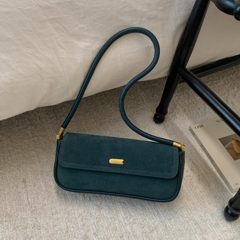 

Премиальная текстура ретро маленькая сумка женская 2025 новая универсальная сумка-багет через плечо под мышку для поездок на работу модная портативная бирюзовый