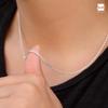 Amberta Sterling Silver 925 Bismarck Chain Necklace, 2.2mm width, 45-60cm length (45cm)