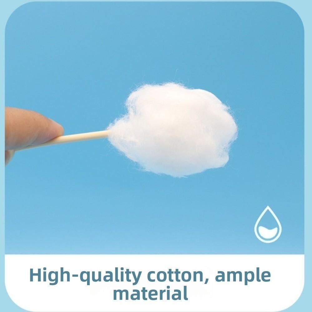 100pcs Skincare Routine Long Cotton Swabs with Wooden Handles Eyes Cotton Swabs Cosmetic