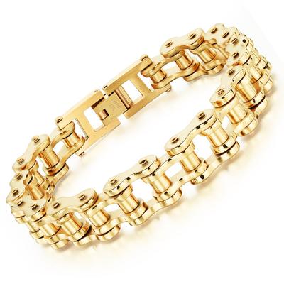 Schmuckarmband für Herren Goldkette Fahrrad Fahrrad Modeaccessoire Geschenk (Gold)