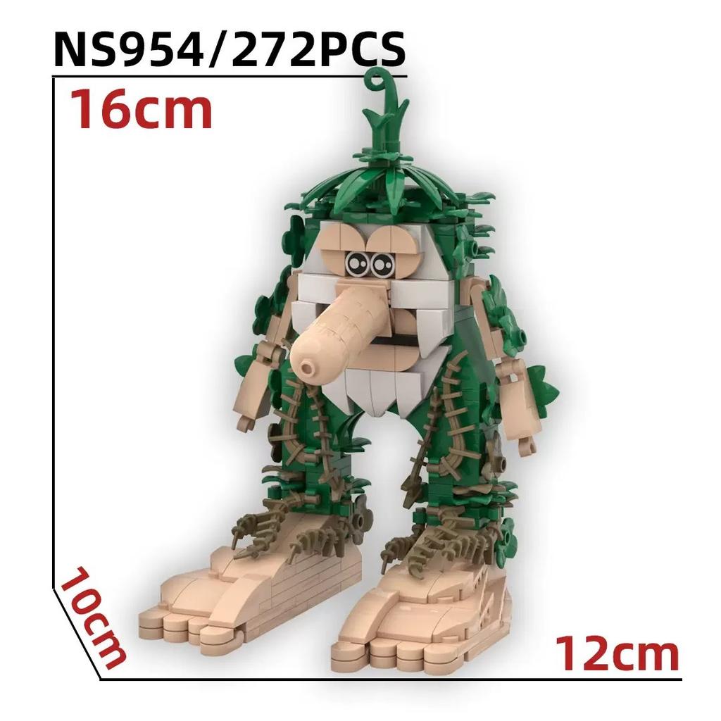 Taliansky Brainrot Zviera MOC Stavebný blok Tung Tung Tung Sahur Koleso Žaba Slon Strom Príšera Opica Hračka Stolová dekorácia Q064