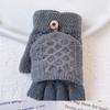 Thickened Men's Winter Gloves Cold Proof Touch Screen Gloves Simplicity Half Finger Gloves  Men