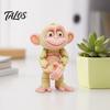 Small Desktop Animal Sculpture 3D Printed Articulated Monkey Figurine, Multi-Color Cartoon Model with Mini Ornament Movable Joints, Stress Relief Toy